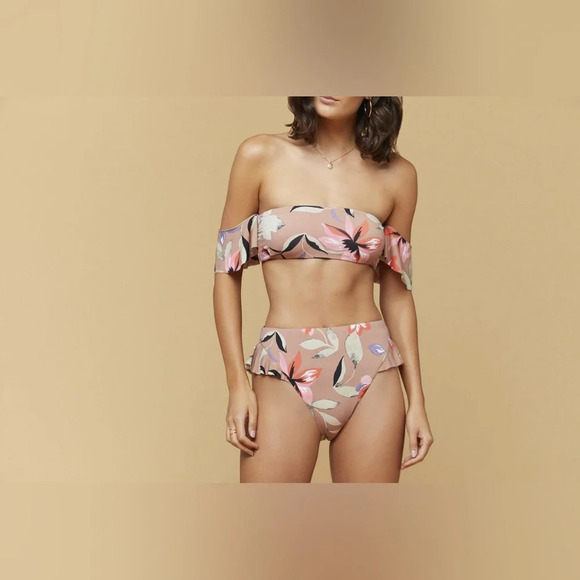 Th Bikini Lab Floral Bikini Set Size L NWT - Picture 3 of 6